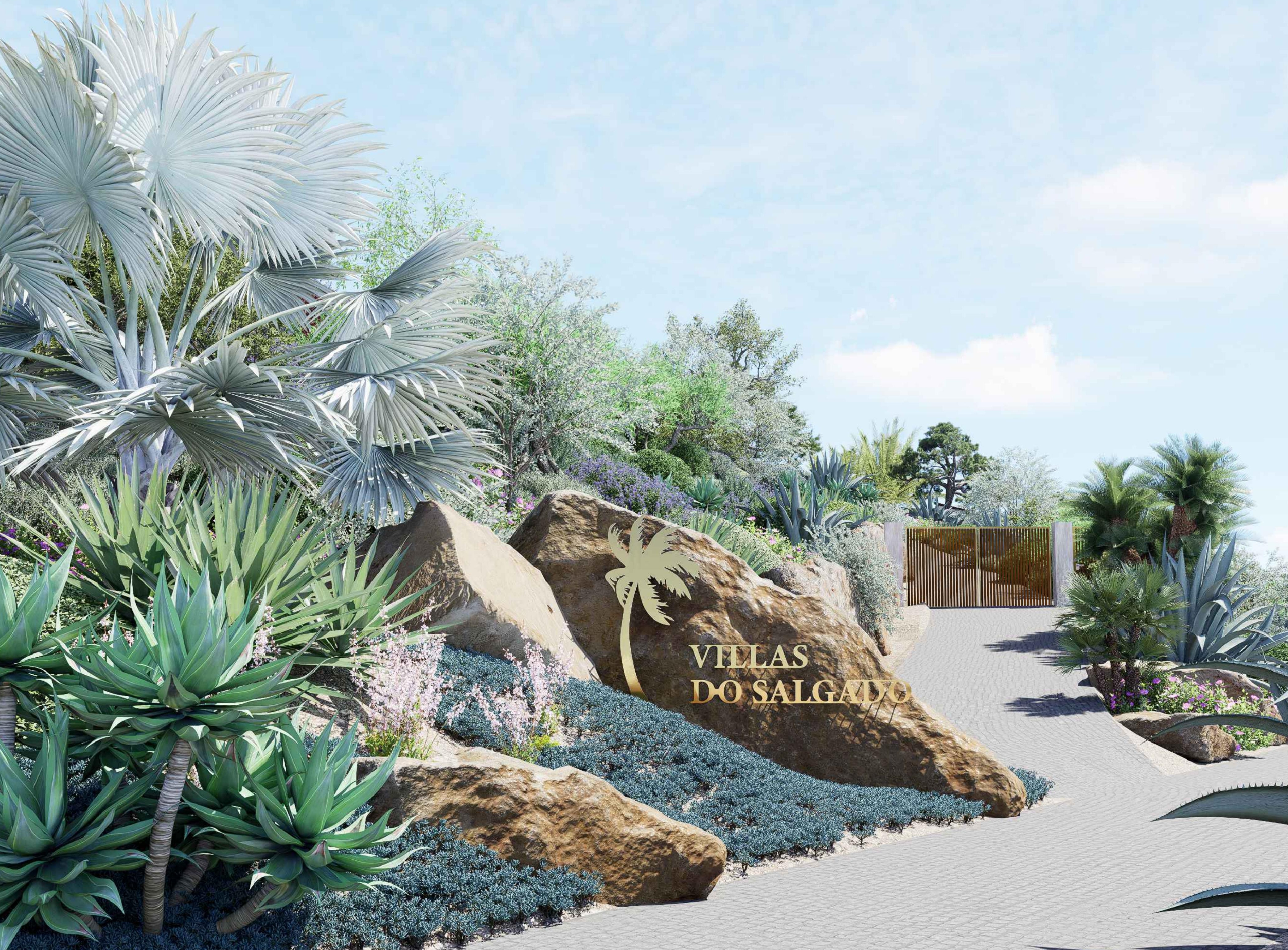 Villas do Salgado garden render 1