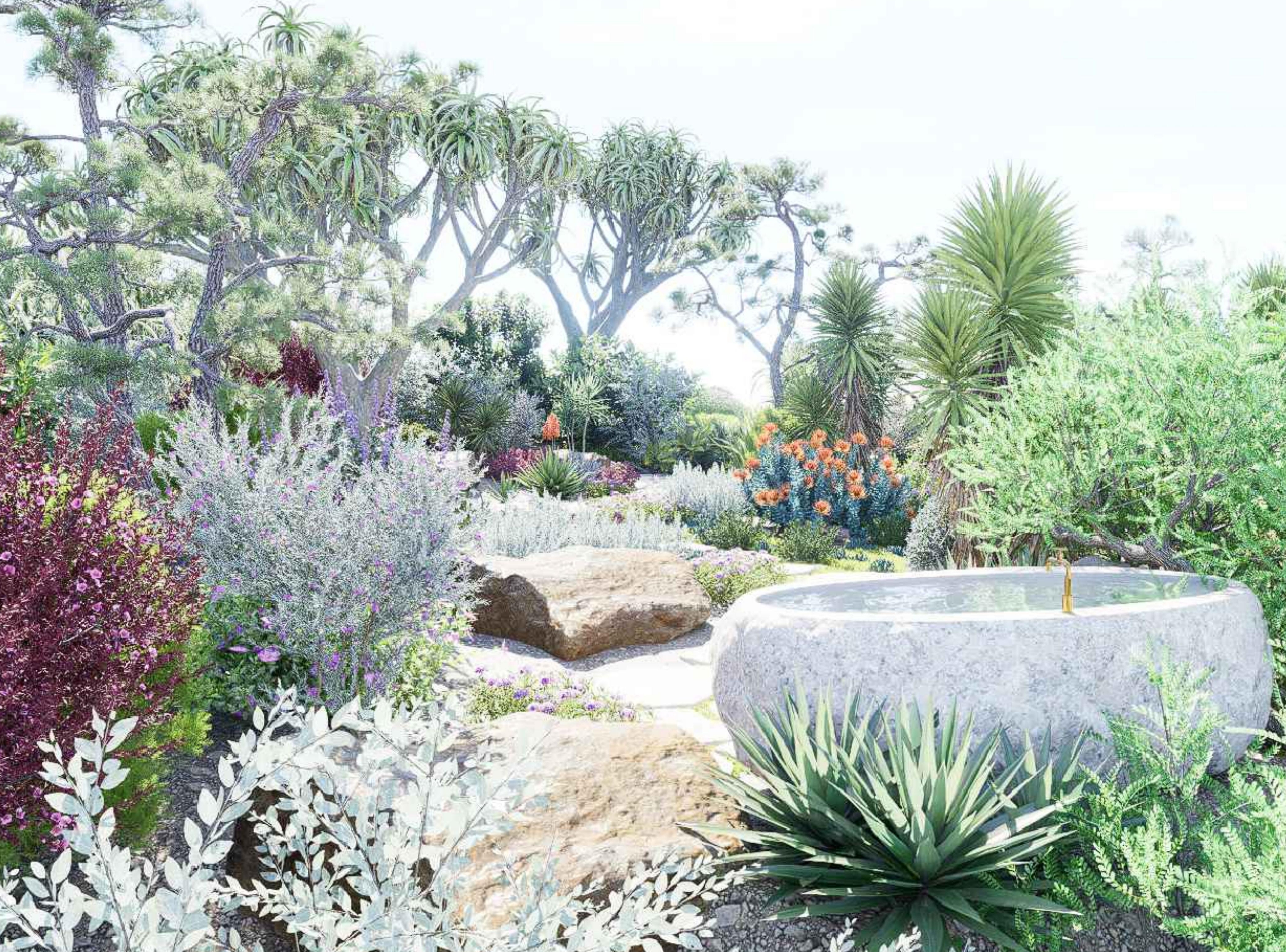 Villas do Salgado garden render 3